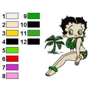 Betty Boop 22 Embroidery Design